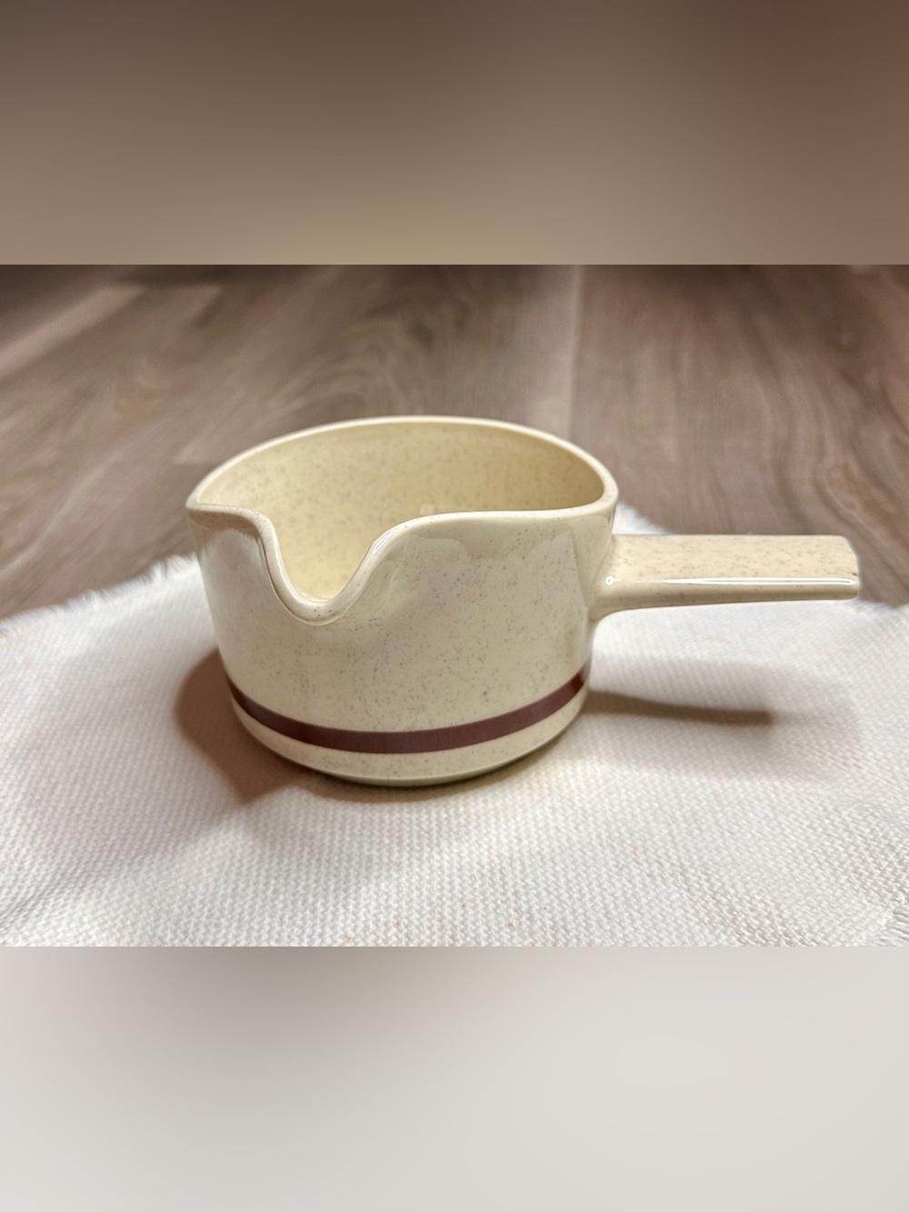 Vintage Scandia Northland Stoneware Gravy Boat Japan Beige Brown